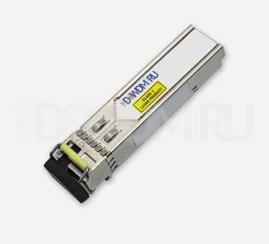 Оптический SFP модуль одноволоконный одномодовый, 1.25Гб/с, WDM, 3км, 1310/1550нм, 1xLC, DDM - ДВДМ.РУ (DSO-7-7D)