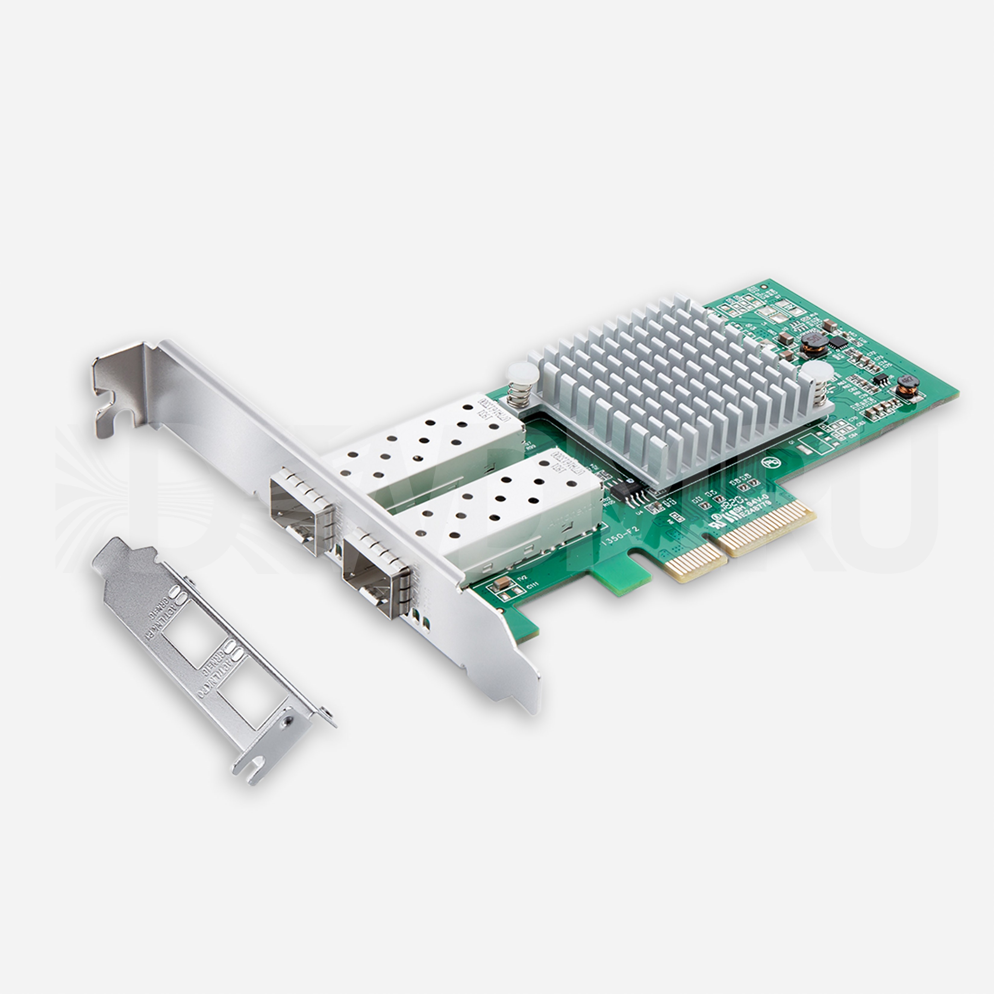 Сетевая карта 1,25 Gb/s (NIC), 2 порта SFP, Intel I350-AM2 Controller, PCIe 2.1 X4 - ДВДМ.РУ (DSO-N-1G2S-I350-X21-4)